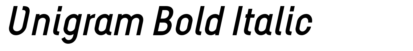 Unigram Bold Italic